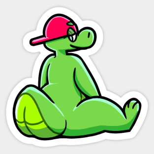 Alli the Alligator sat looking at you because you are a big stupid Sticker